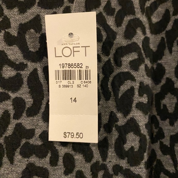 NWT Loft leopard print fit and flare dress. SZ 14 - Picture 4 of 4
